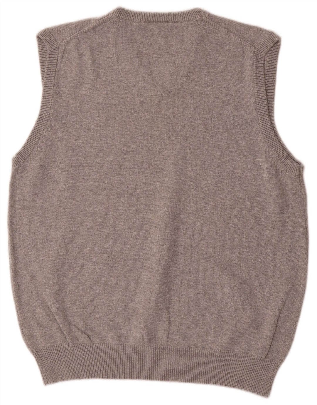 Regata masculina Marks & Spencer Blue Harbour Vest de algodão cinza médio