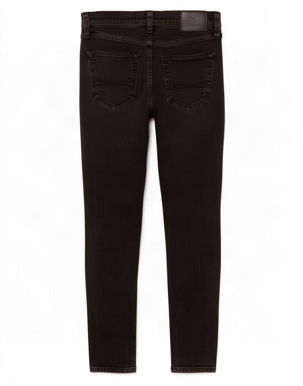 Calça jeans skinny feminina Hollister W28 L30 algodão preto