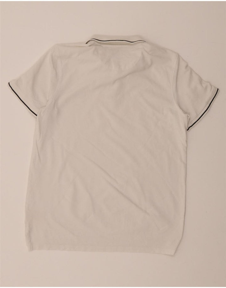 LEE Mens Regular Fit Polo Shirt Large White Cotton Vintage Lee and Second-Hand Lee from Messina Hembry 
