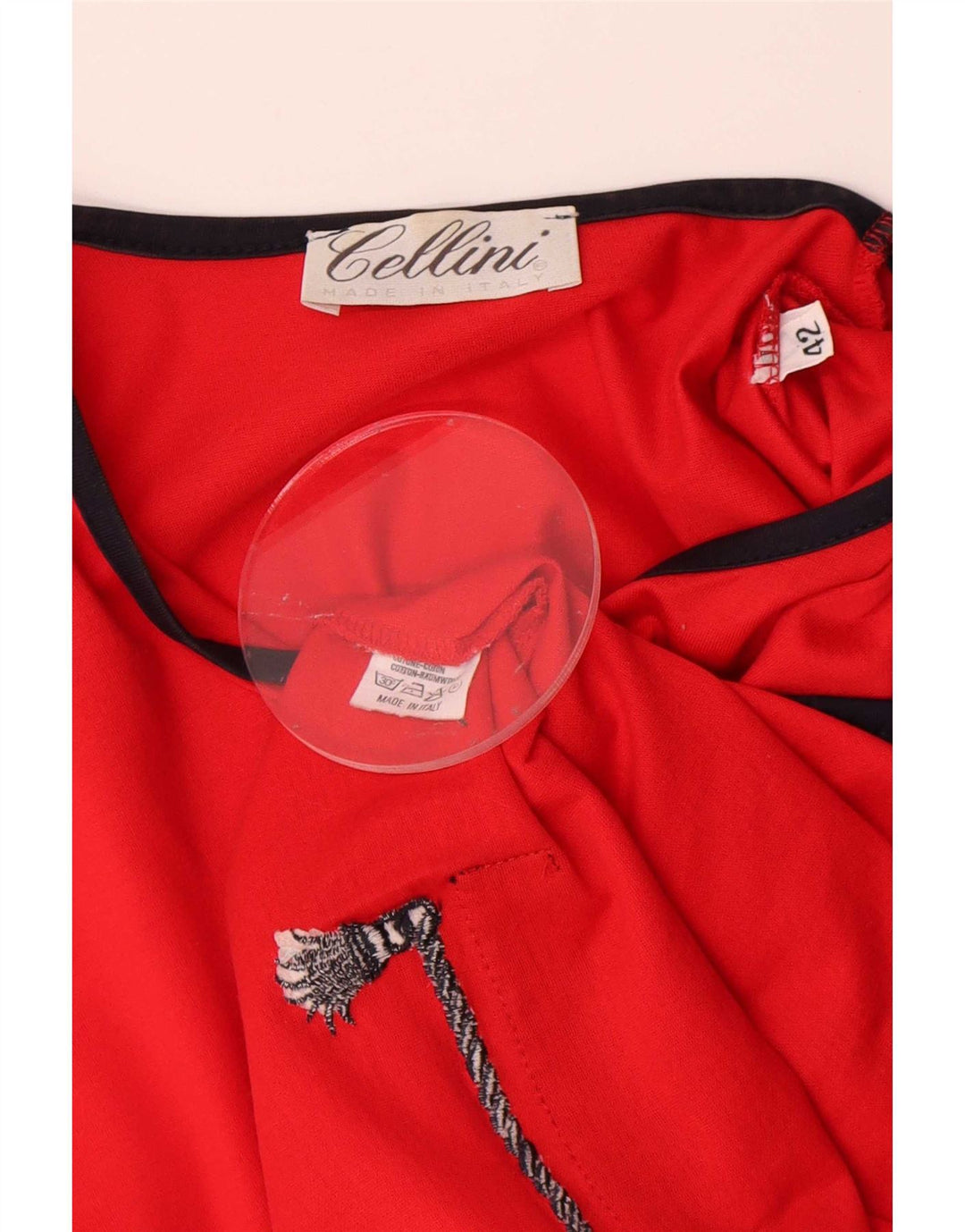 Blusa feminina de manga curta Cellini IT 42 Medium Red Colourblock