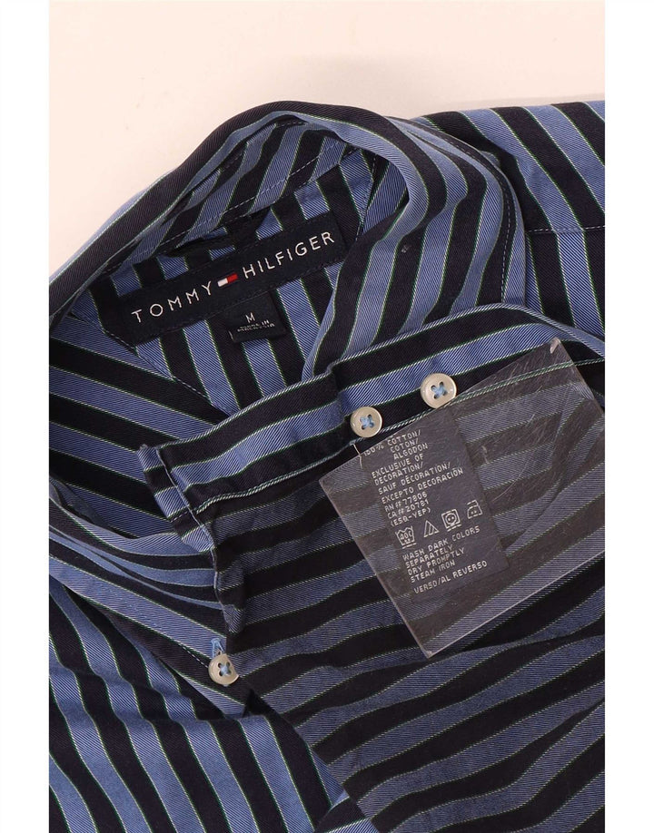 Camisa masculina Tommy Hilfiger listrada azul médio