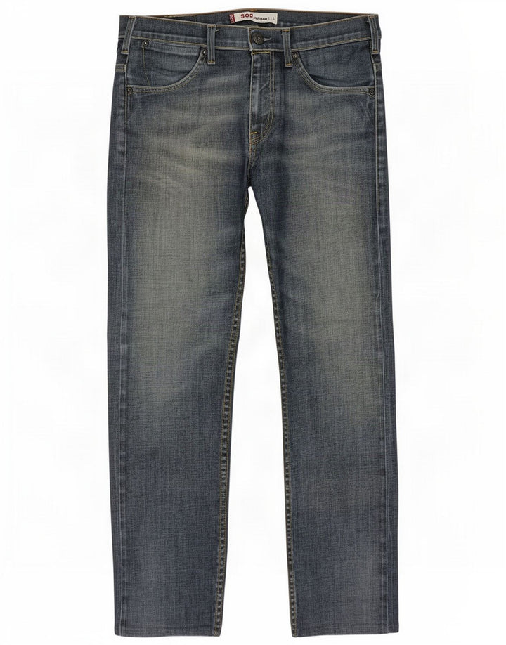 Levi's Mens 504 Straight Jeans W32 L30 Azul Algodão