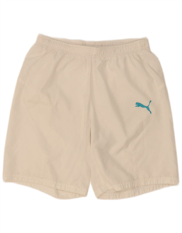 Shorts esportivos masculinos Puma médio branco