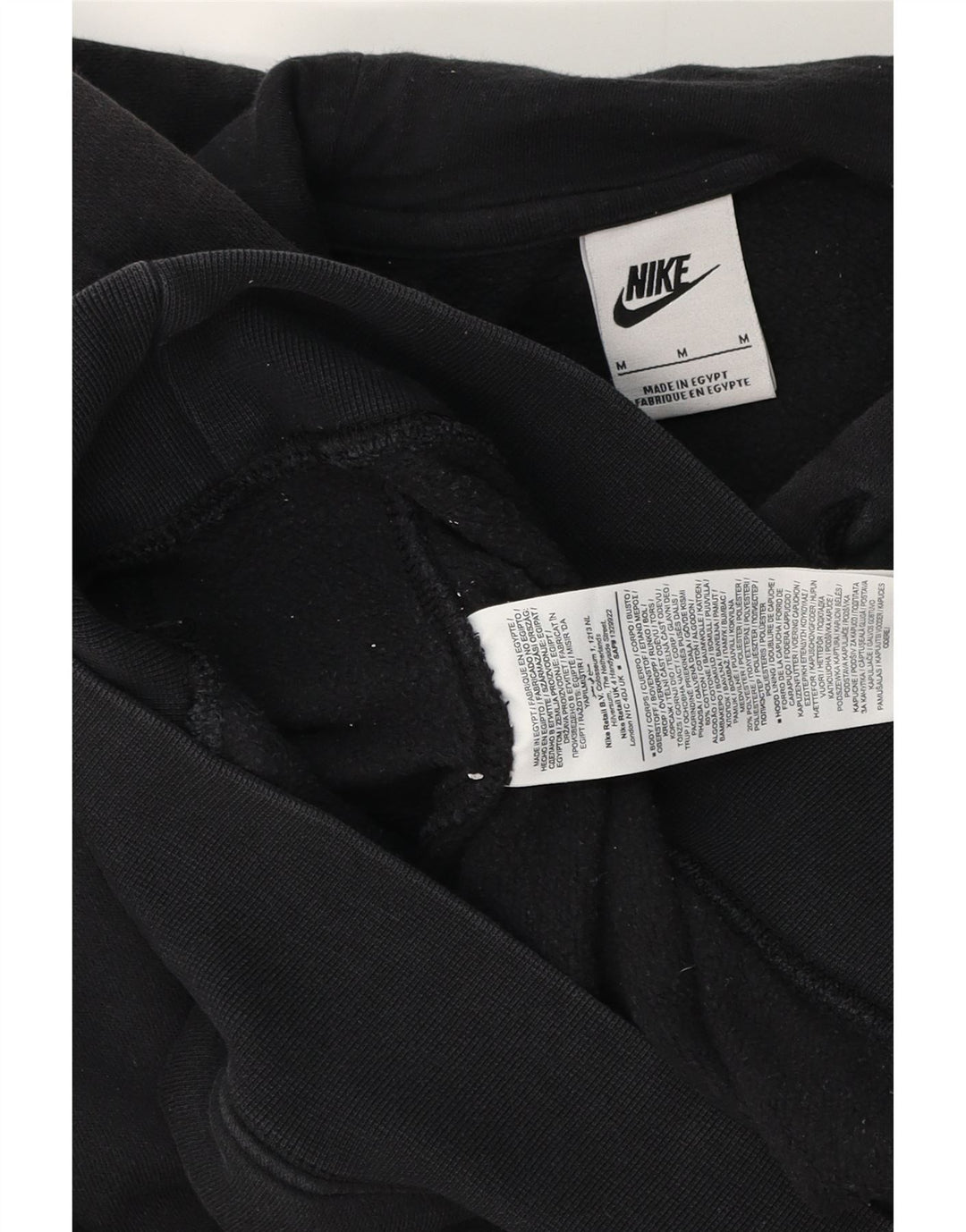 Nike masculino gráfico moletom com capuz médio algodão preto