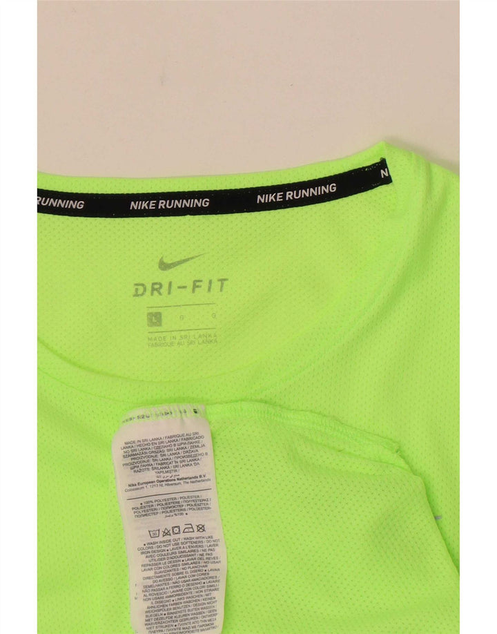 Camiseta Nike Masculina Dri Fit Running Top Grande Poliéster Verde