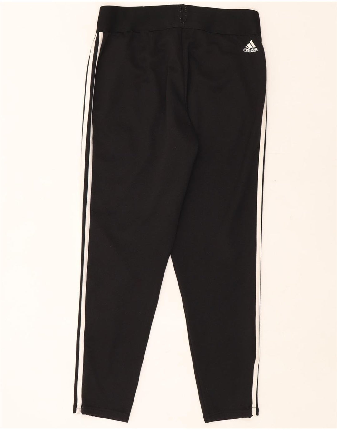 Calça de treino feminina ADIDAS UK 8/10 pequena preta poliéster
