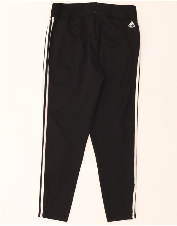 Calça de treino feminina ADIDAS UK 8/10 pequena preta poliéster