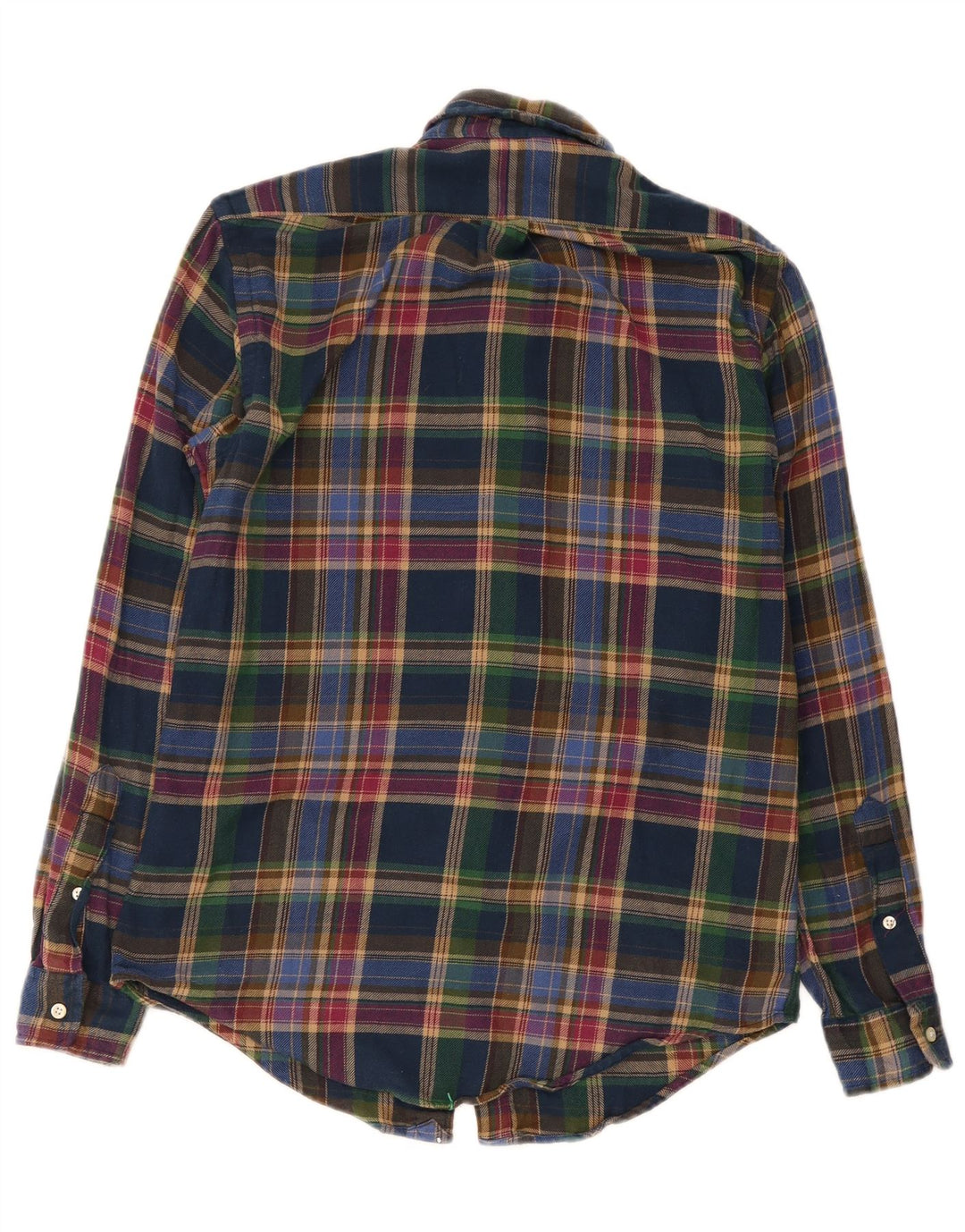Polo Ralph Lauren Camisa masculina de flanela personalizada pequena xadrez multicolorida