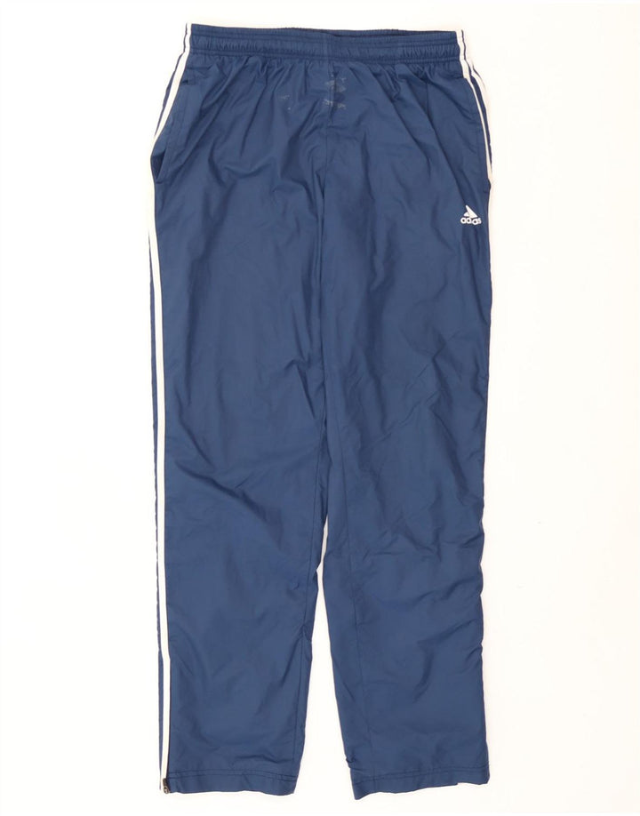 Calça de treino masculina Adidas grande nylon azul marinho