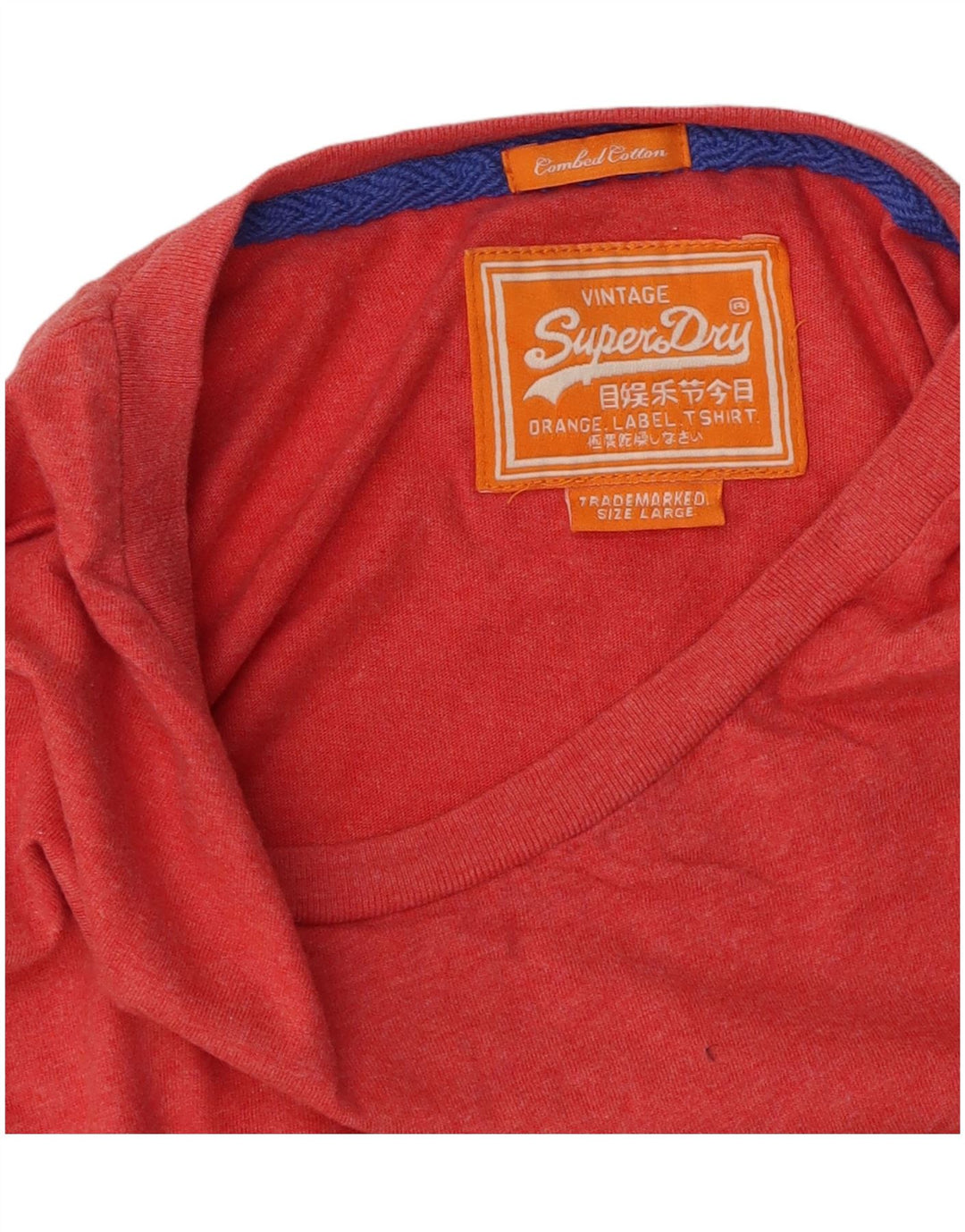 Camiseta masculina SUPERDRY grande algodão vermelho