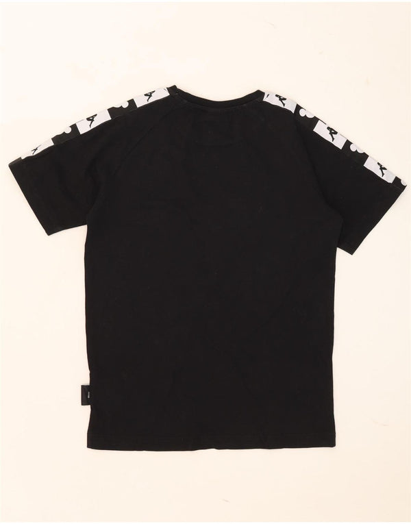 Camiseta gráfica masculina Kappa XS preto colorblock algodão