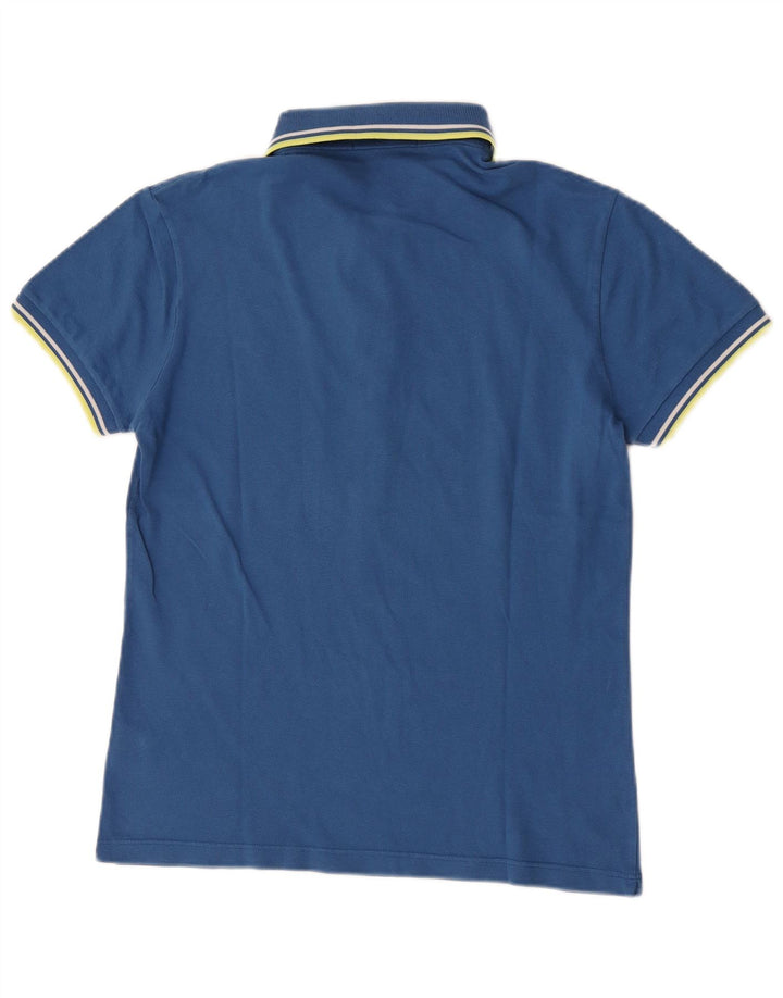 Camisa polo masculina leve e elástica Fred Perry de algodão listrado azul médio