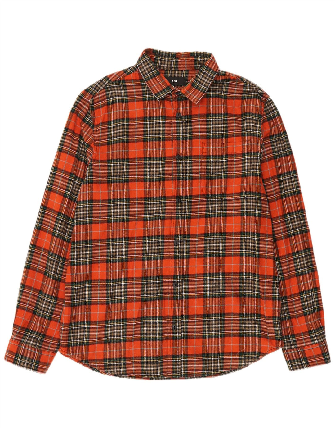 Camisa masculina de flanela C&A grande algodão xadrez vermelho