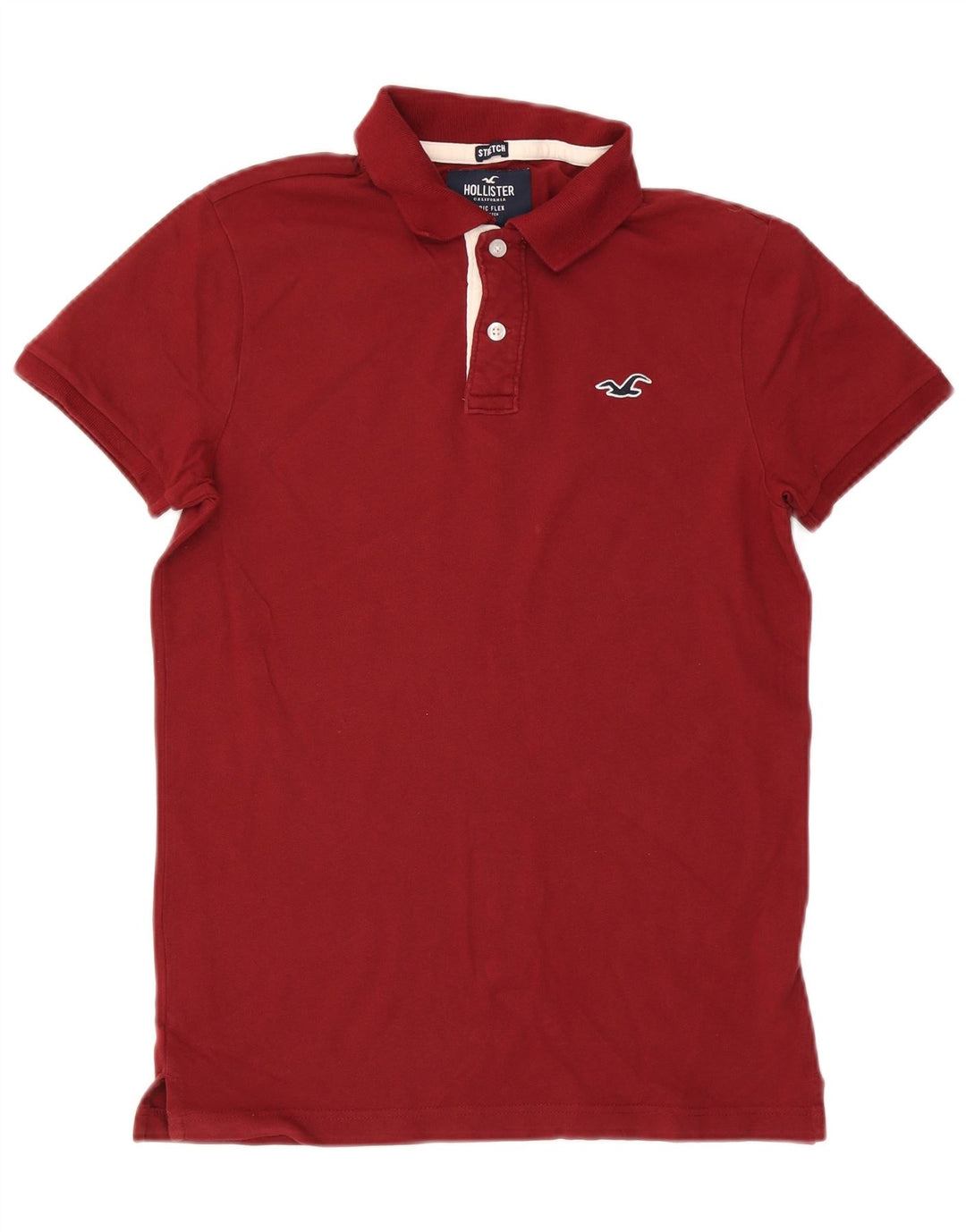 Camisa polo masculina Hollister pequena marrom
