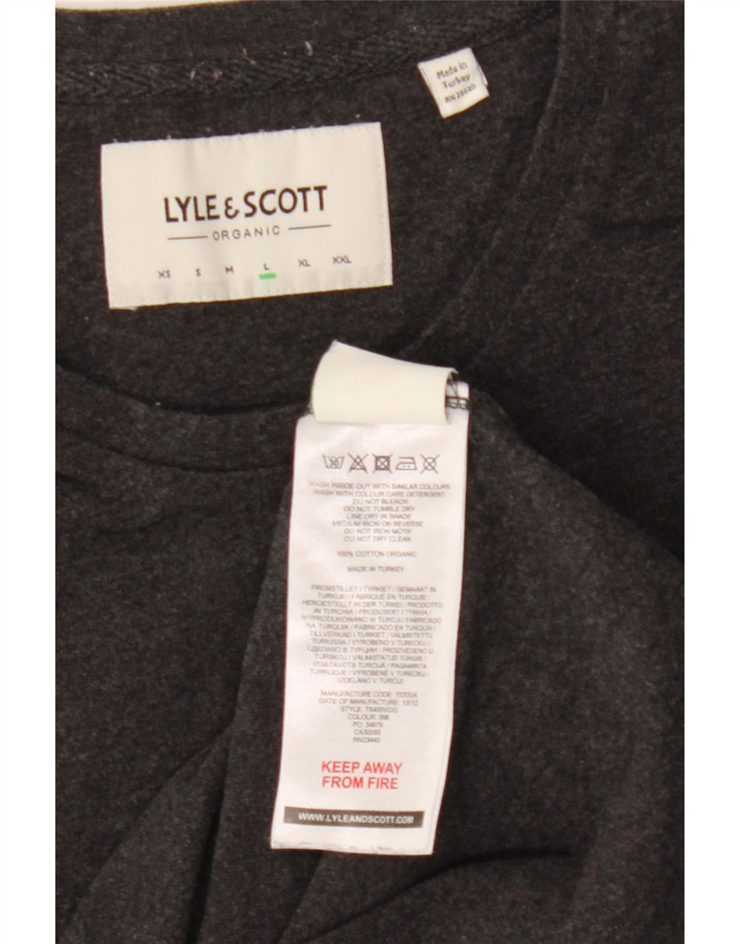 Camiseta masculina LYLE & SCOTT grande algodão cinza