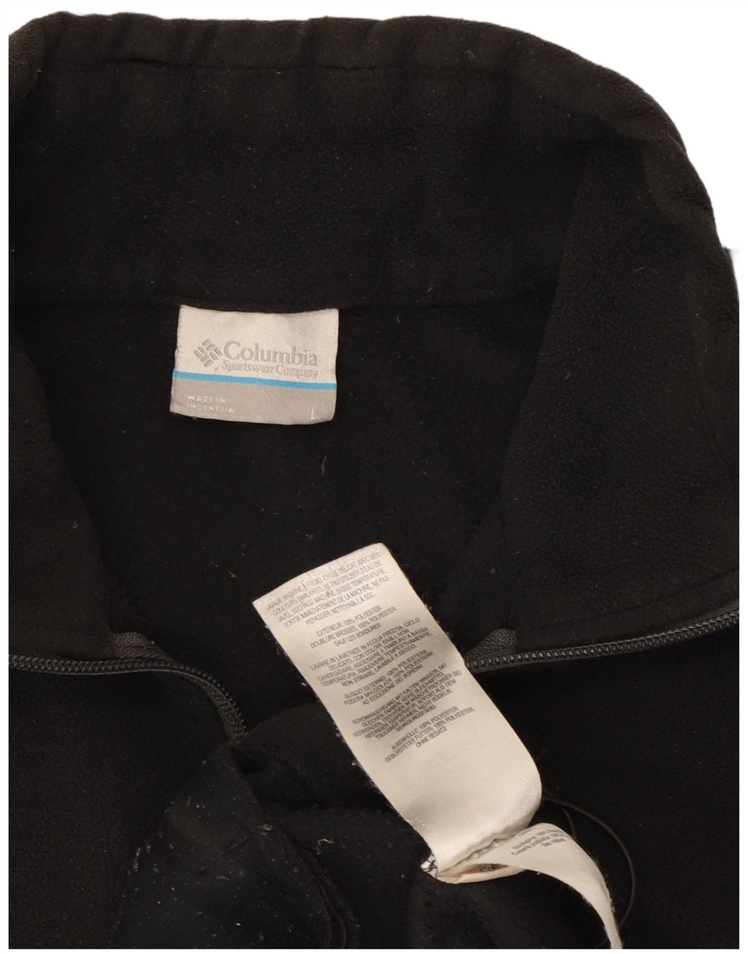 Jaqueta de lã masculina Columbia UK 40 grande poliéster preto