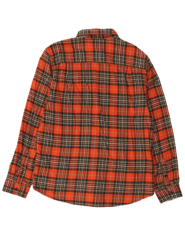 Camisa masculina de flanela C&A grande algodão xadrez vermelho