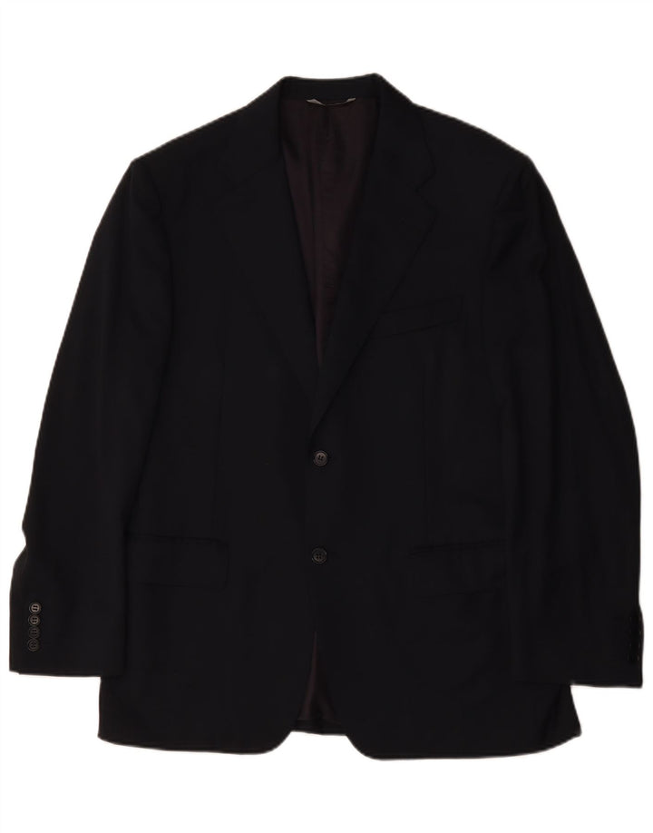 Jaqueta Blazer Masculina Canali com 2 Botões IT 50 Lã Azul Marinho Grande