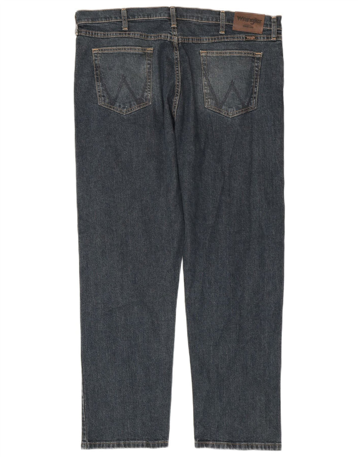 Wrangler Mens Regular Fit Straight Jeans W40 L30 Azul Algodão
