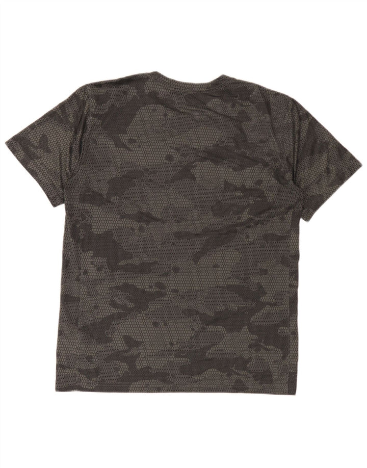 Camiseta masculina Nike Top médio preto camuflado poliéster