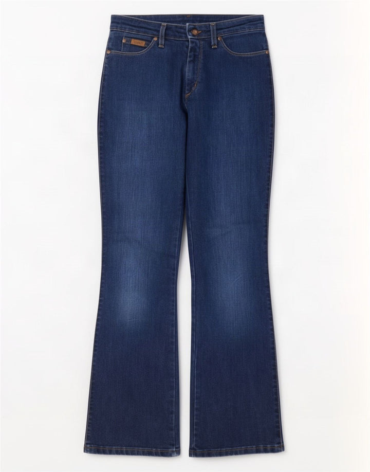 Jeans feminino Wrangler Curve Flared W30 L32 azul algodão