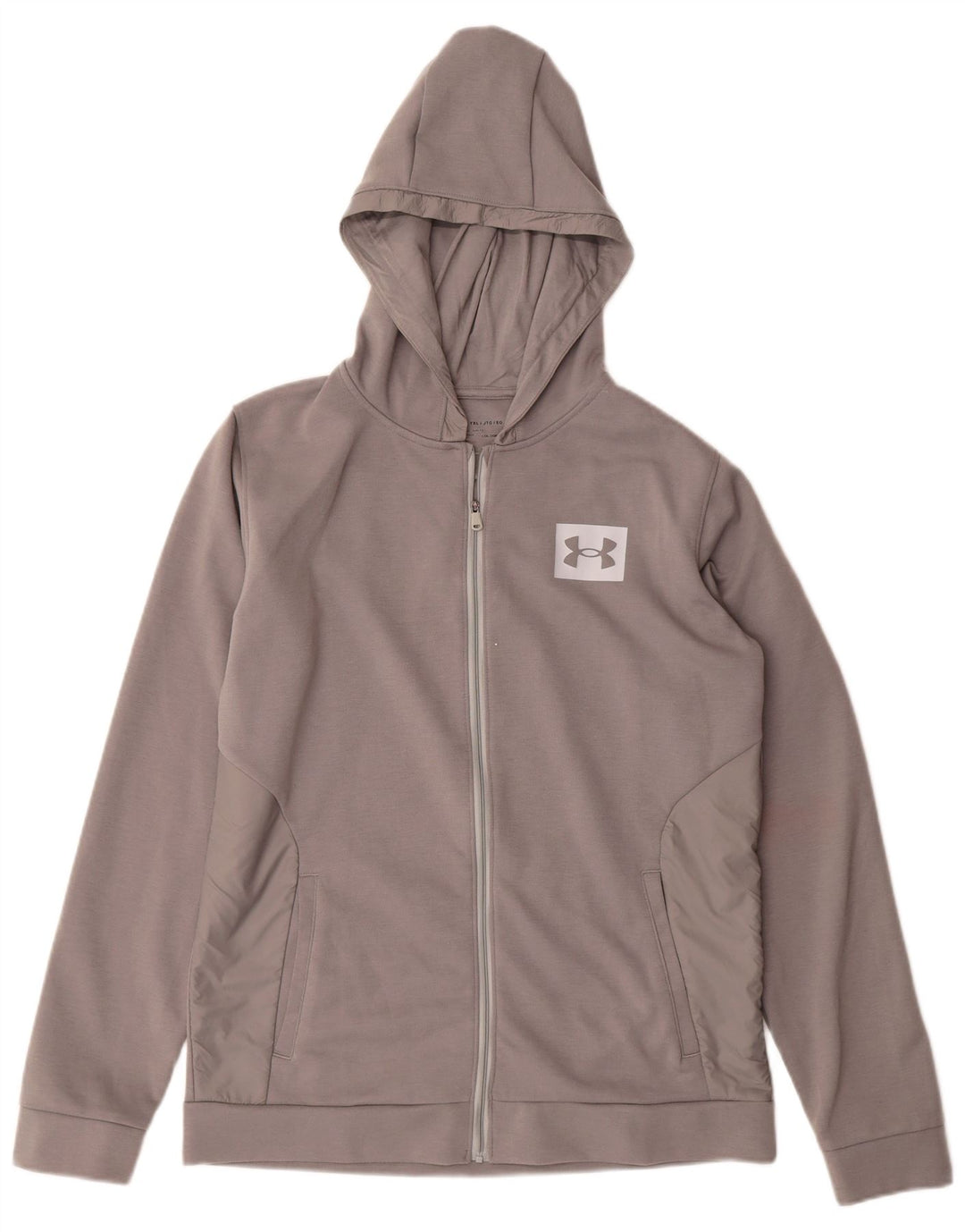 Suéter com capuz Under ARMOUR Boys Cold Gear Zip 13-14 anos XL cinza