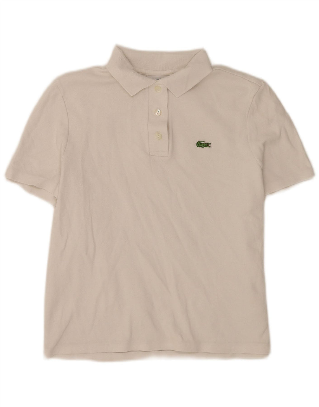 Camisa polo feminina Lacoste Regular Fit tamanho 40 algodão branco médio