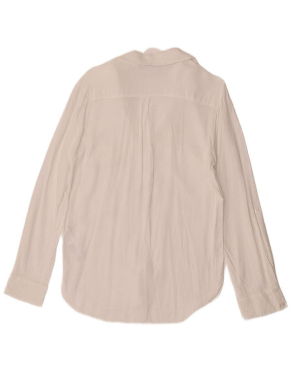 Blusa feminina Zara UK 12 viscose branca média