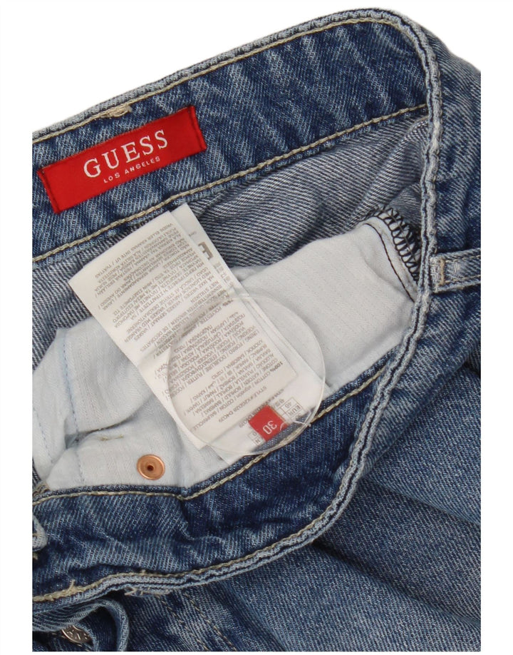 Guess Shorts jeans feminino W30 algodão azul médio