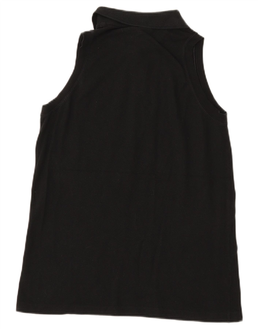 Camisa polo feminina sem mangas Lacoste tamanho 40 algodão preto médio