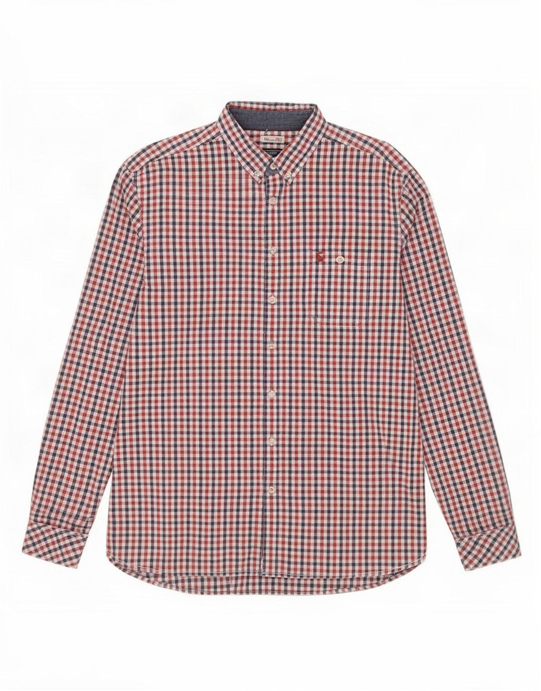 Camisa masculina Joules Classic Fit grande algodão vermelho guingão