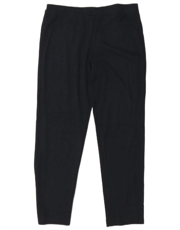 Leggings femininos Marks & Spencer UK 14 grandes viscose azul marinho