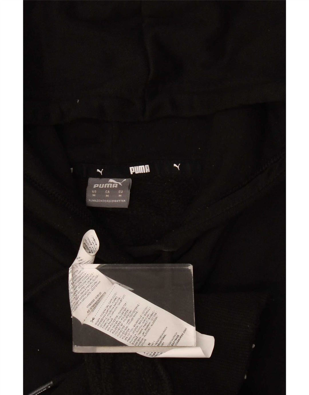 Puma feminino moletom com capuz UK 14 médio preto poliéster