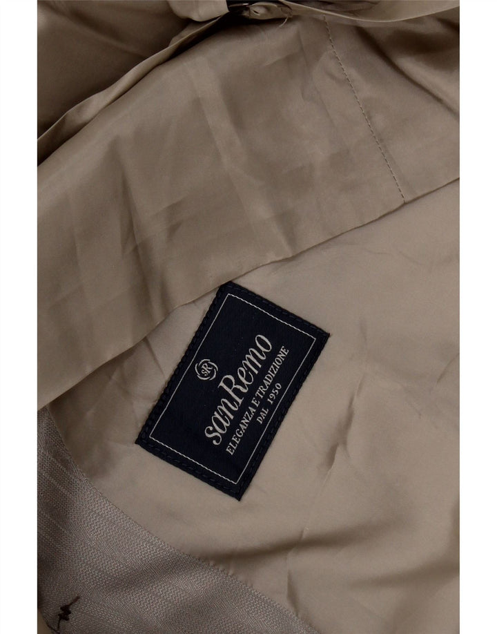 Colete masculino San Remo listrado cinza médio