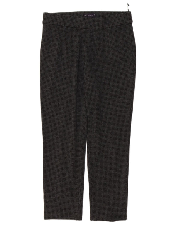 Leggings femininos Marks & Spencer Reino Unido 10 pequeno W28 L23 cinza houndstooth