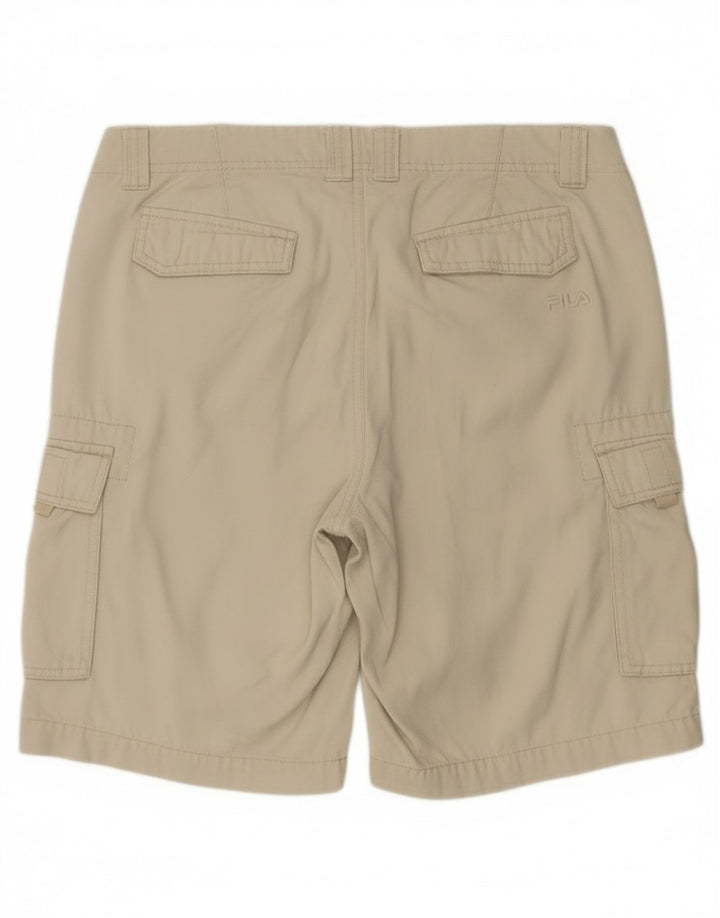 Fila Mens Cargo Shorts Grande W34 Off White Algodão