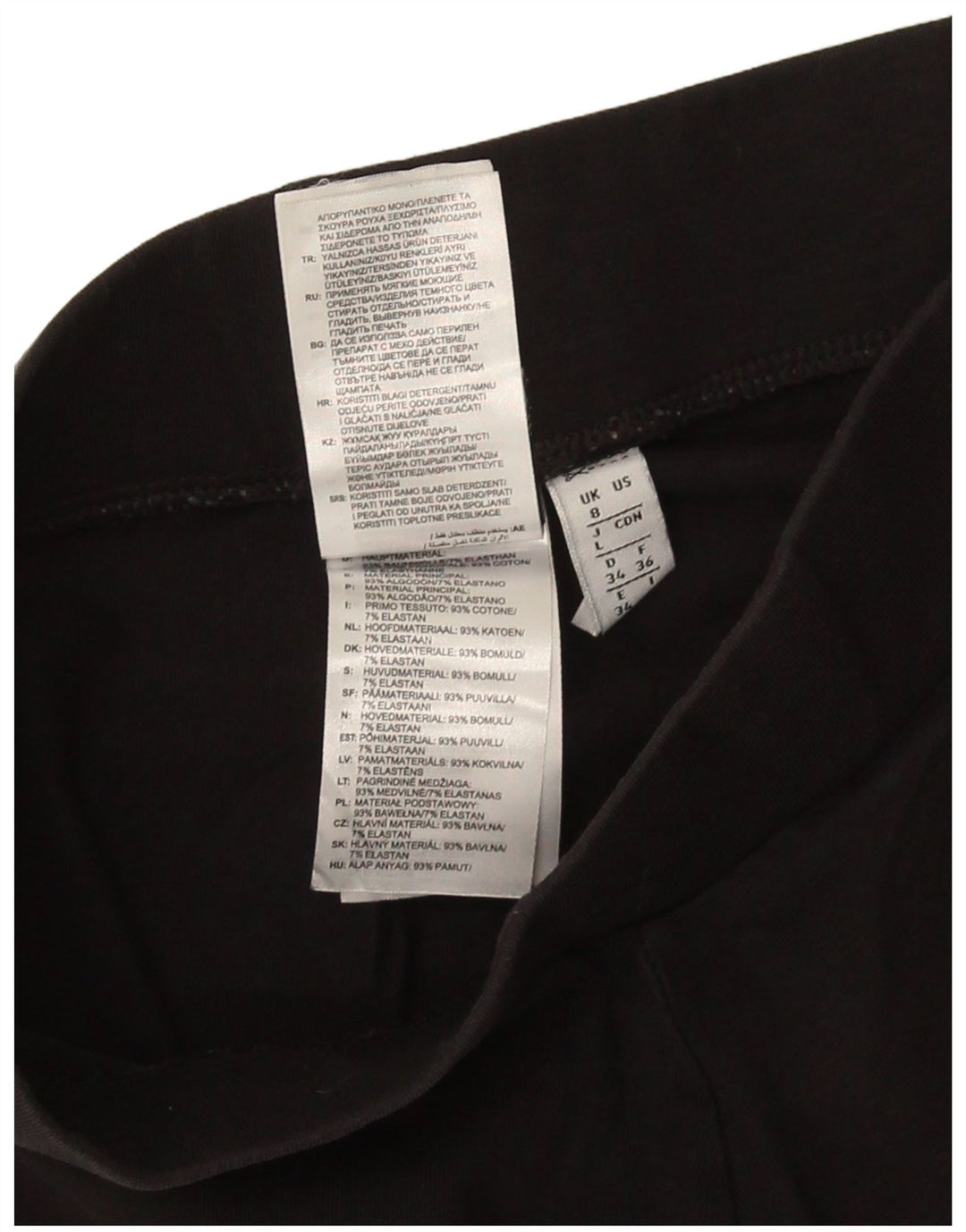 Leggings Adidas Femininas UK 8 Pequenas Algodão Preto