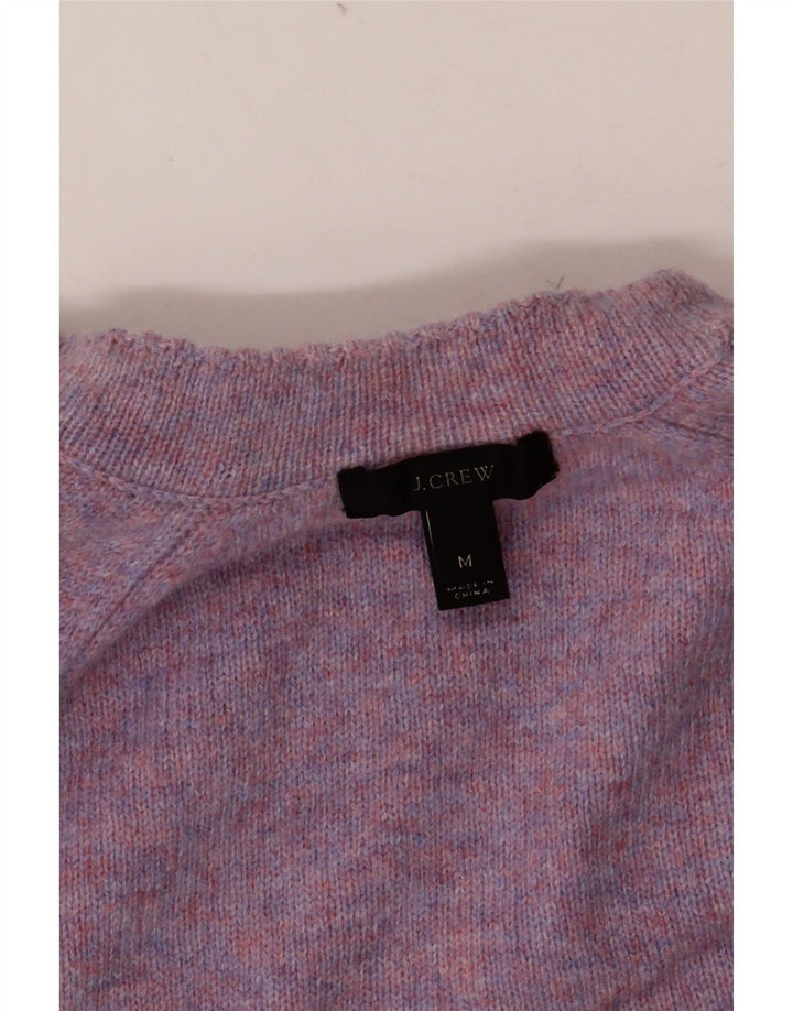J. CREW Suéter feminino com gola redonda Reino Unido 14 médio roxo