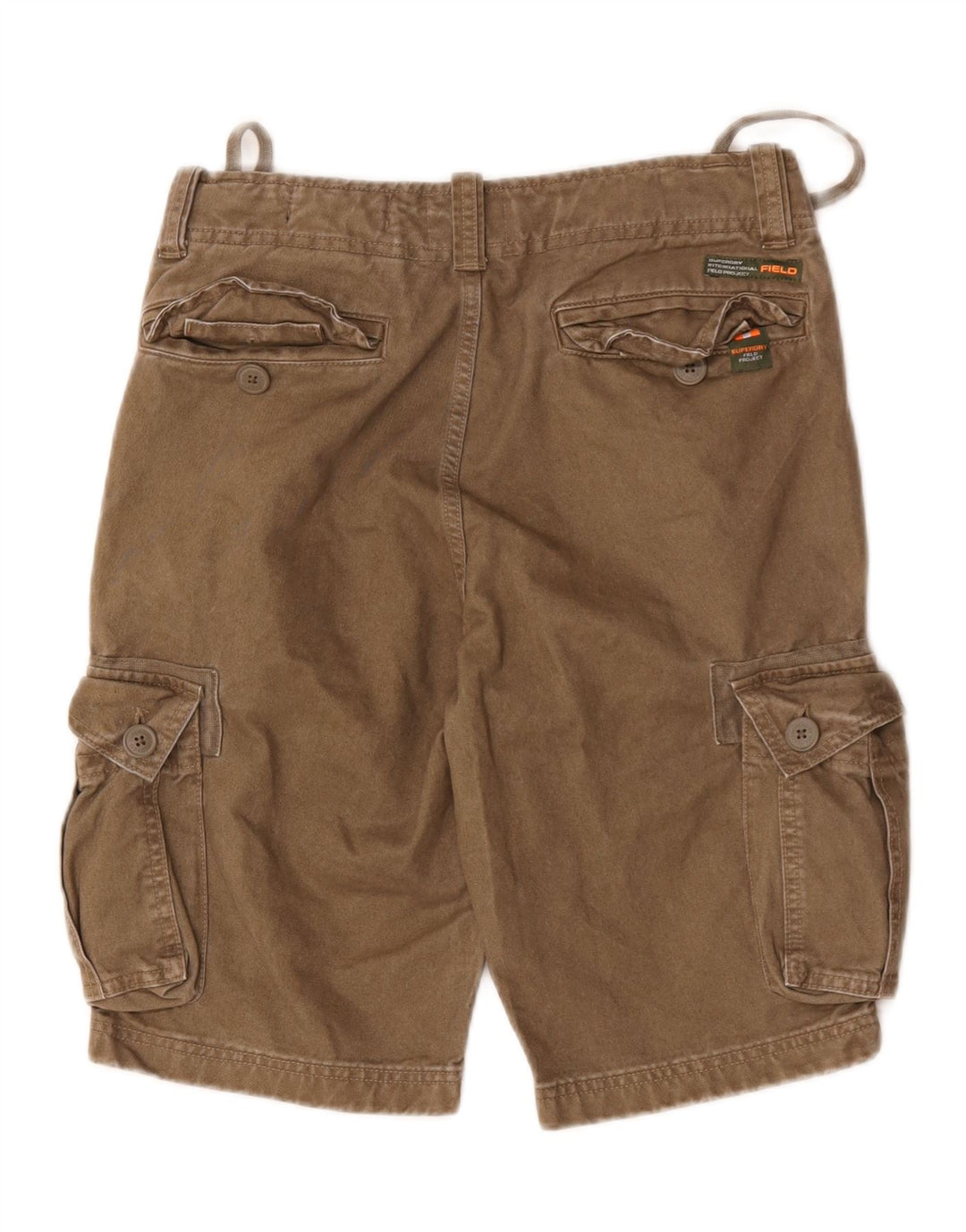 Superdry Mens Cargo Shorts W29 Pequeno Algodão Marrom