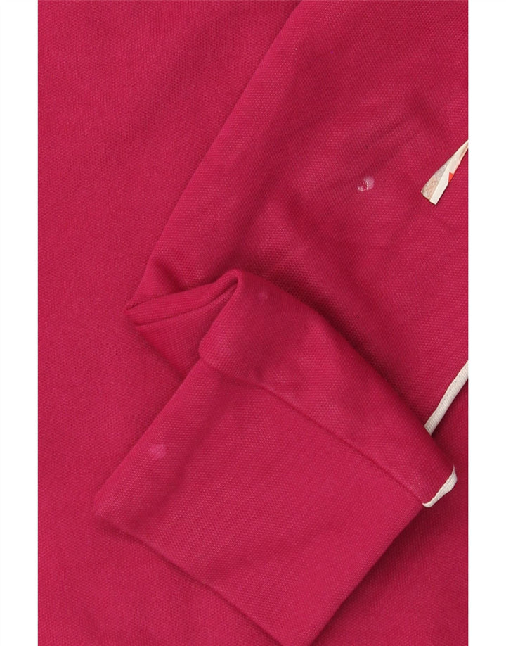 Adidas Womens Tracksuit Top Jacket IT 40 Pequeno Rosa Colourblock Algodão