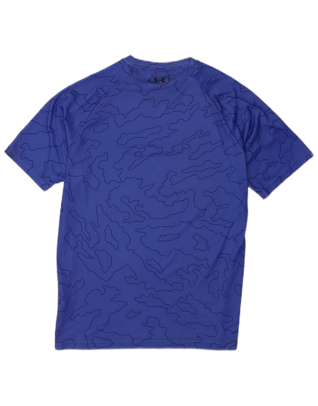 Camiseta masculina Under Armour Loose Fit Top poliéster geométrico azul médio