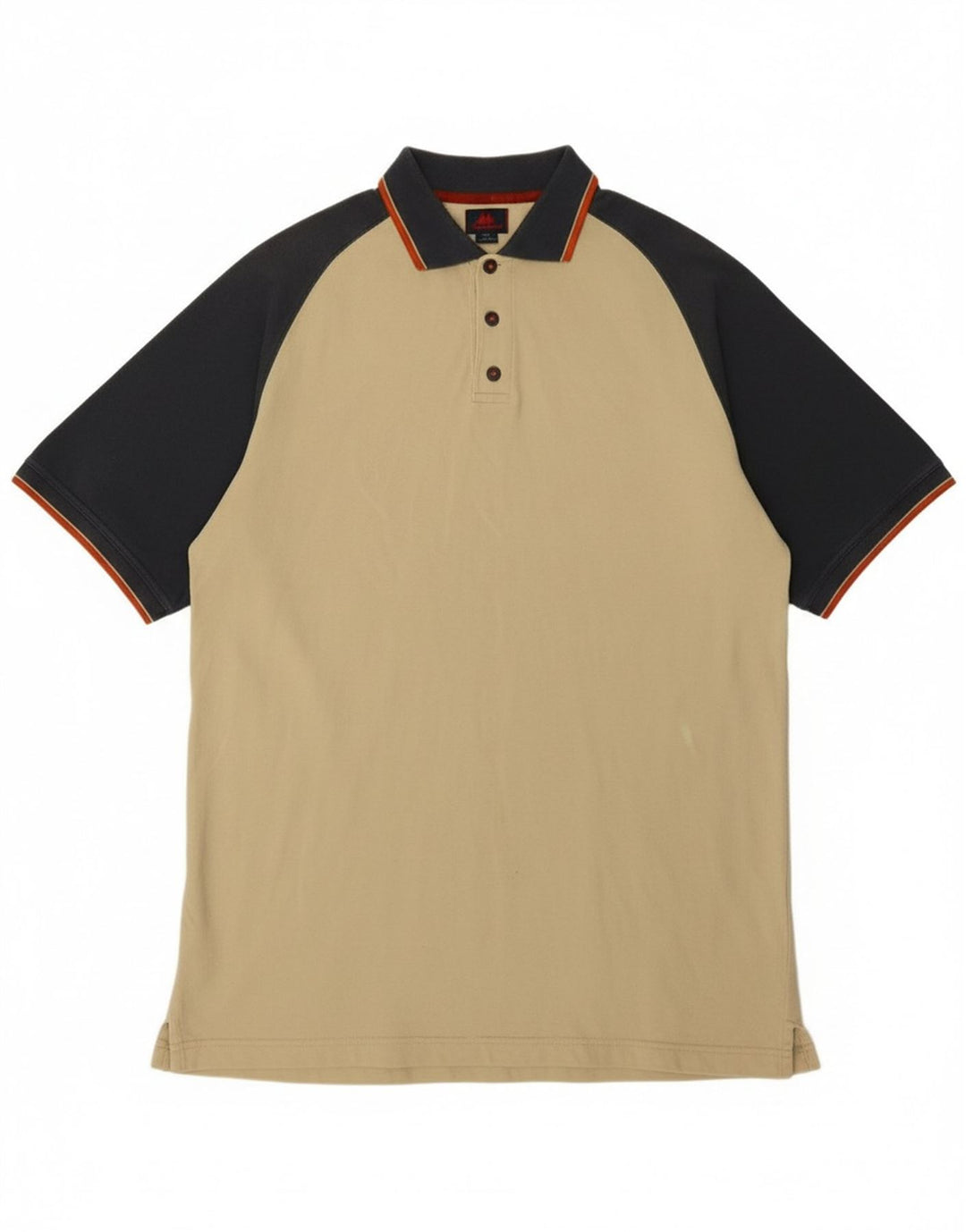 Camisa polo masculina KAPPA XL bege colorblock algodão