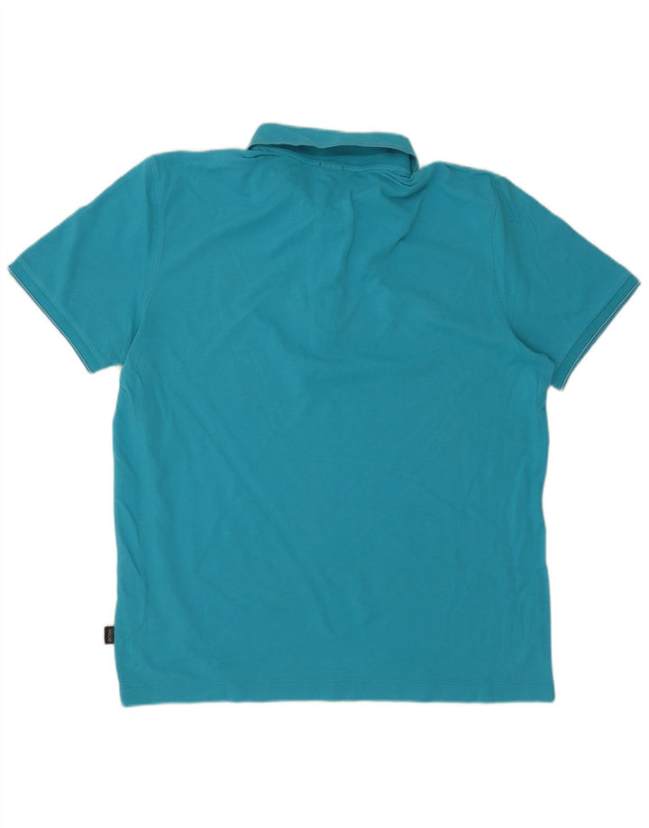 Camisa polo masculina Hugo Boss Regular Fit XL algodão azul