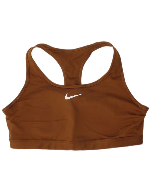 Sutiã esportivo acolchoado Nike feminino Dri Fit XL marrom esportivo