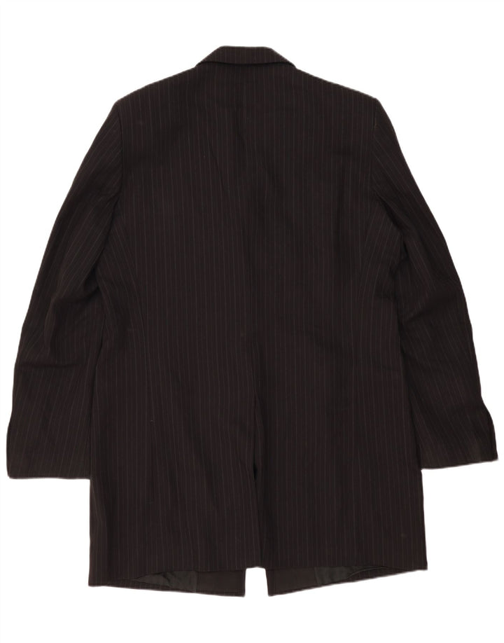 Sobretudo masculino Dolce & Gabbana UK 42 XL preto listrado