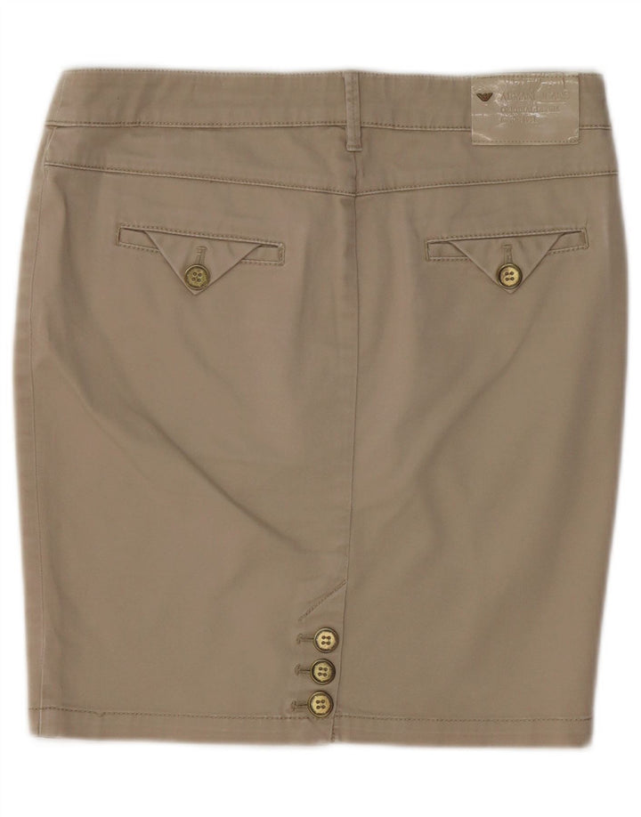 Saia lápis feminina ARMANI EU 40 médio W30 algodão bege