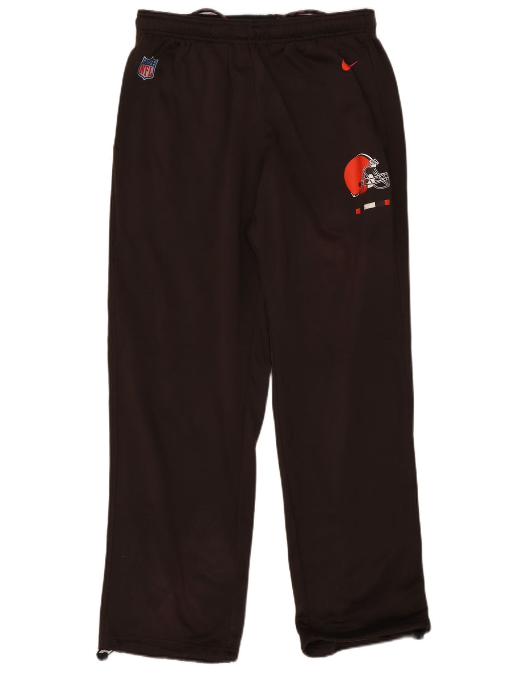 Calça esportiva masculina Nike Cleveland Browns com estampa gráfica grande cáqui poliéster