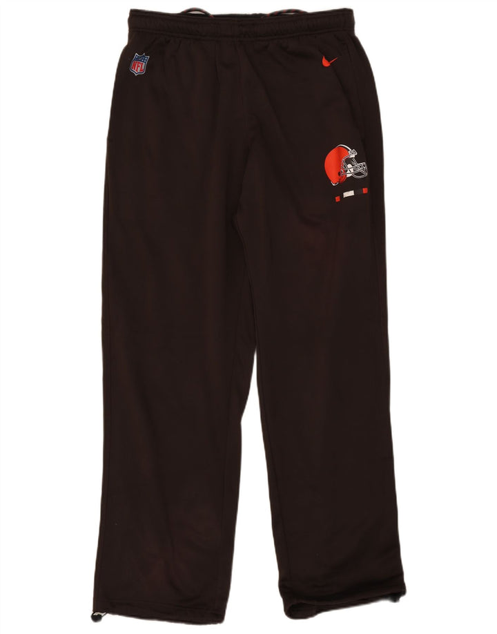 Calça esportiva masculina Nike Cleveland Browns com estampa gráfica grande cáqui poliéster