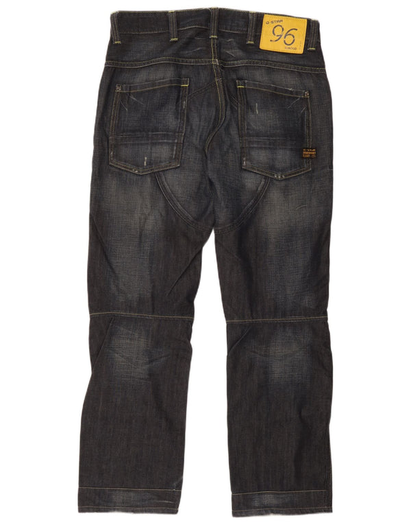 G-Star Masculino Elwood Straight Jeans W34 L30 Azul Marinho Algodão