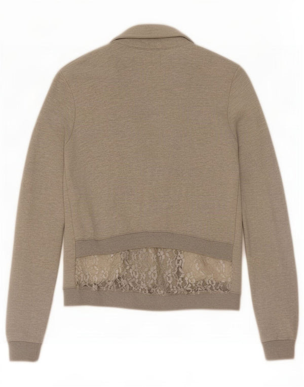 Diesel Casaco de treino para menina 15-16 anos algodão floral cinzento